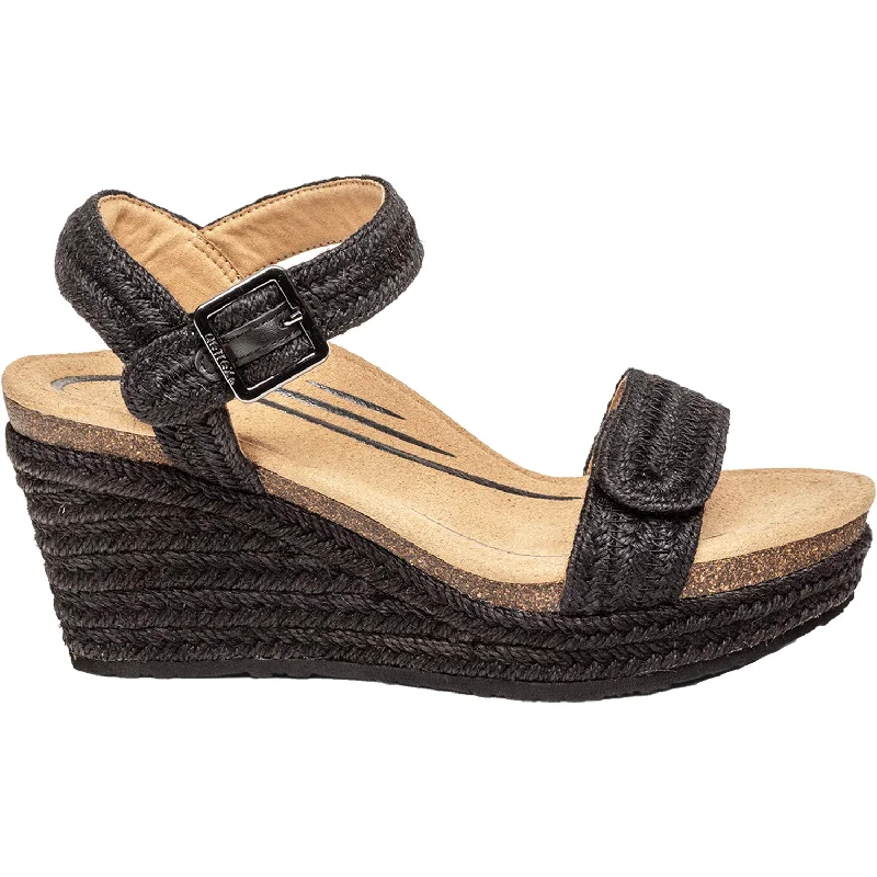 Women's Aetrex Sydney Black Jute