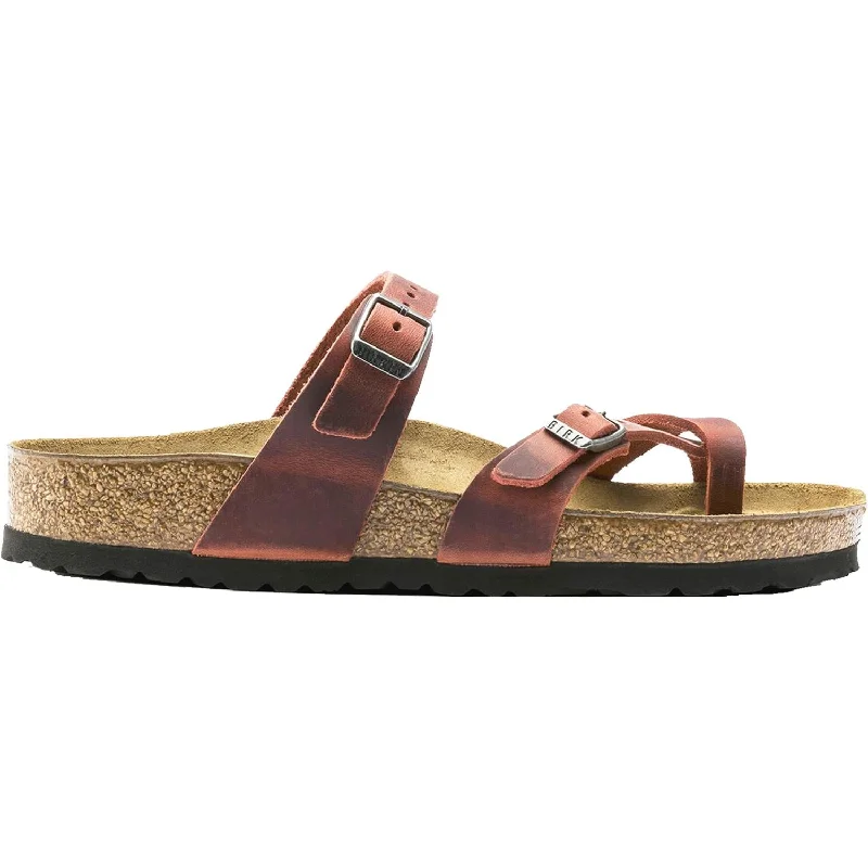 Women's Birkenstock Mayari Earth Red Oiled Leather