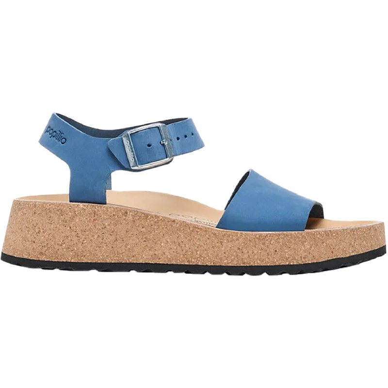 Women's Birkenstock Papillio Glenda Elemental Blue Nubuck