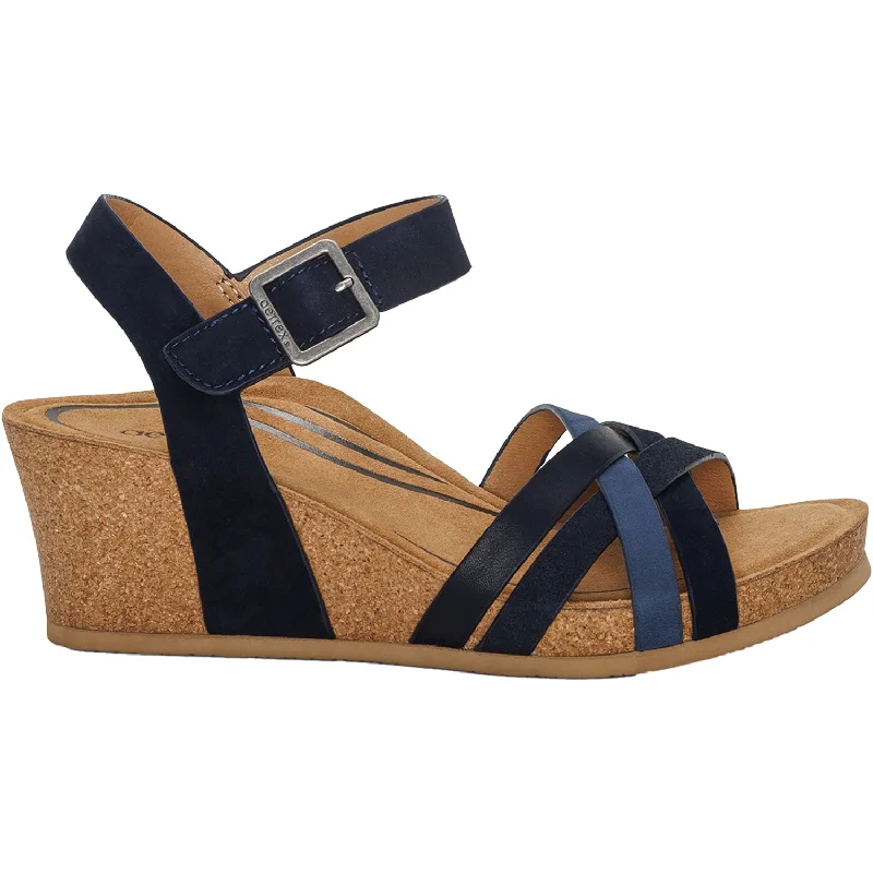 Women's Aetrex Noelle Navy Multi Leather