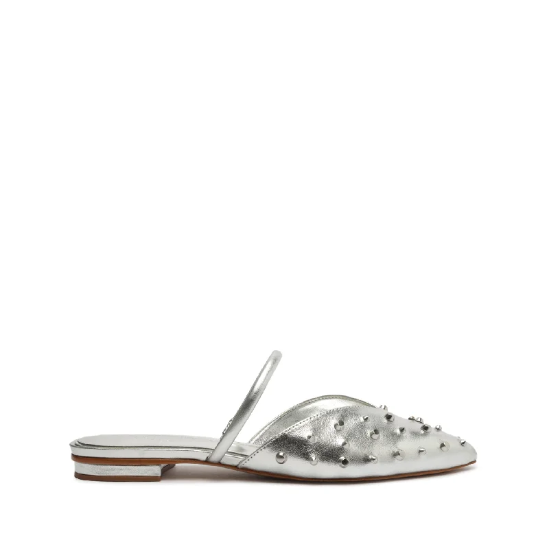 Gayle Metallic Leather Flat