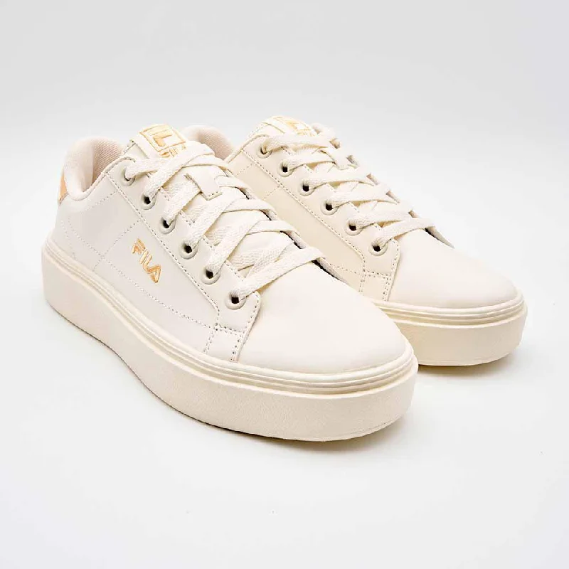 FILA Court Plumpy Ladies Sneaker - White / Peach Fuzz