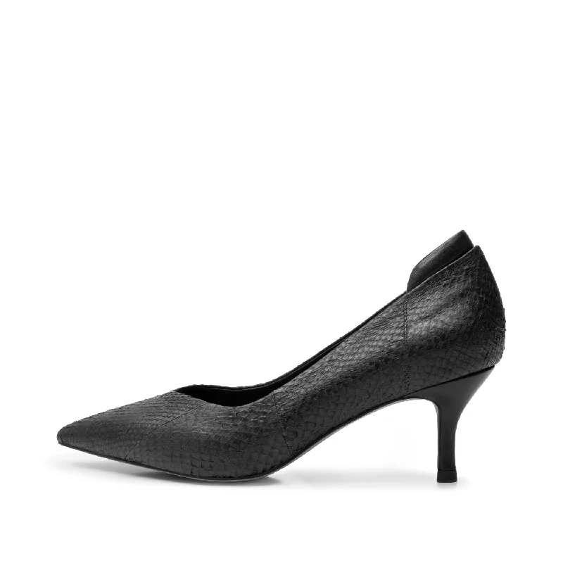 Amia pump fishleather - BLACK