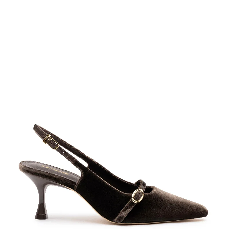 Ines Pump In Expresso Velvet