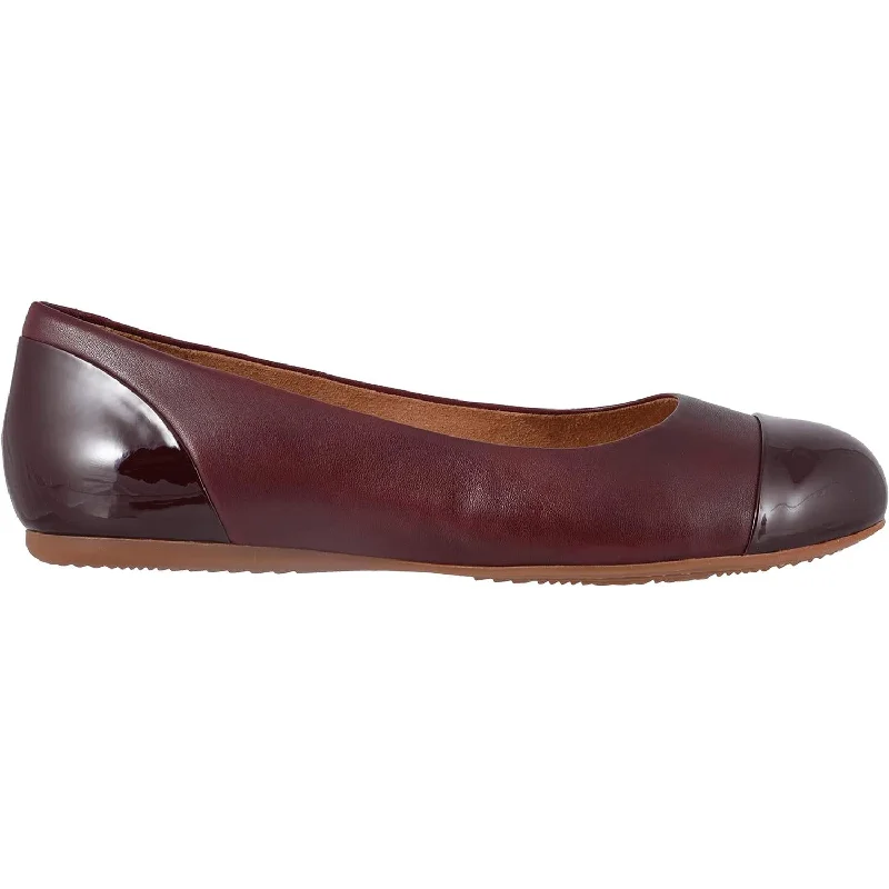 Women's SoftWalk Sonoma Cap Toe Dark Red Leather