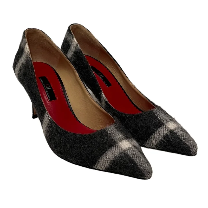 CAROLINA HERRERA/Heels/EU 38/Wool/SLV/