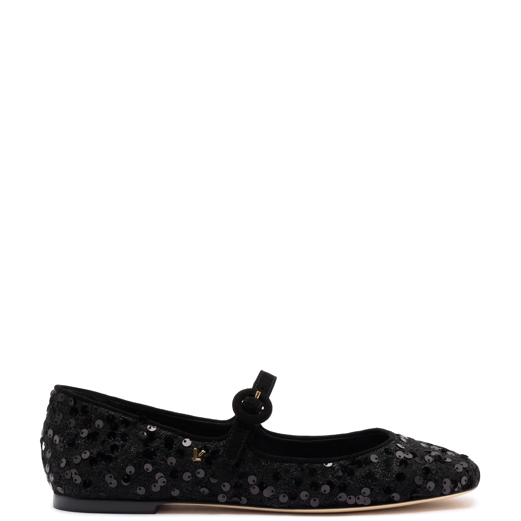 Blair Ballet Flat In Black Sequins