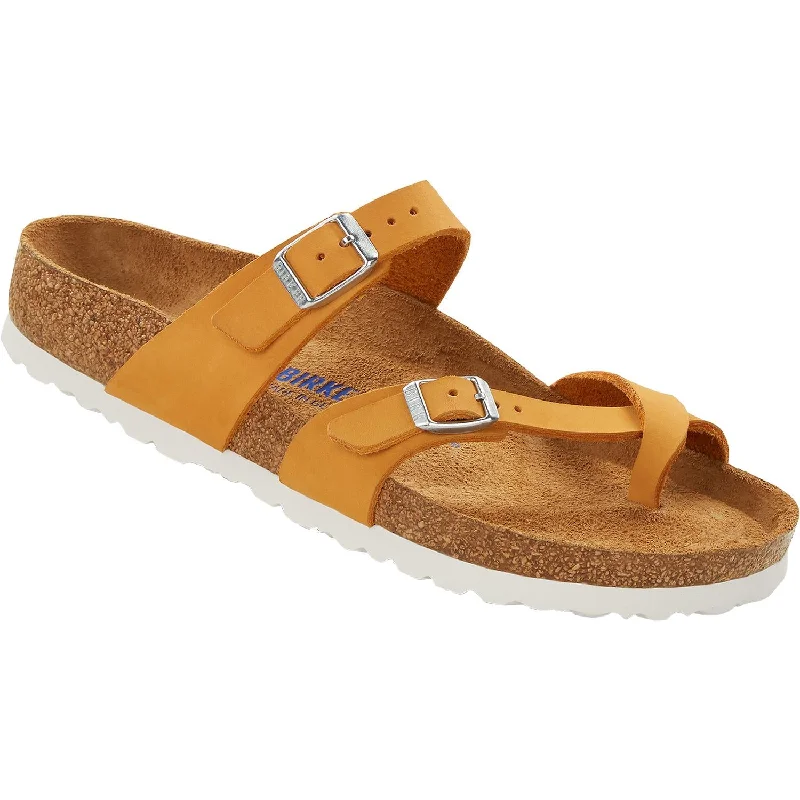 Women's Birkenstock Mayari Soft Footbed Apricot Nubuck