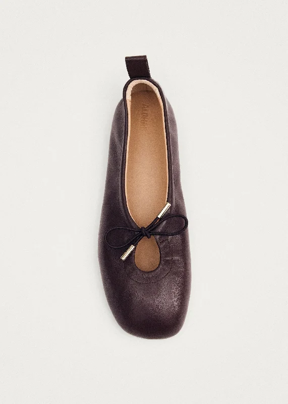 Rosalind Brown Leather Ballet Flats