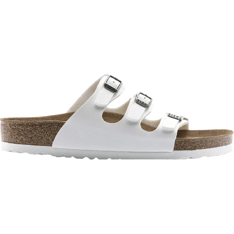 Women's Birkenstock Florida White Birko-Flor