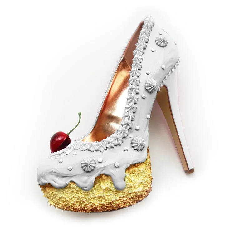 Wedding White Cake Heels