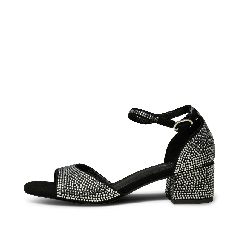 Anni crystal sandal - BLACK