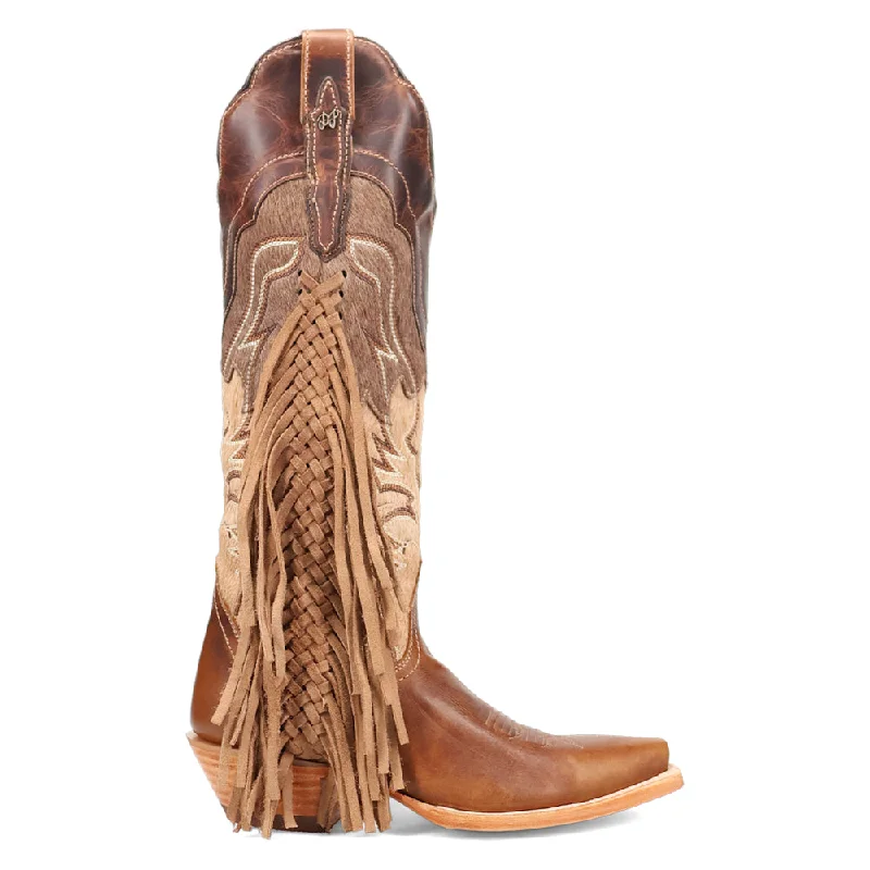 Dayla Braided Snip Toe Pull On Cowboy Boots