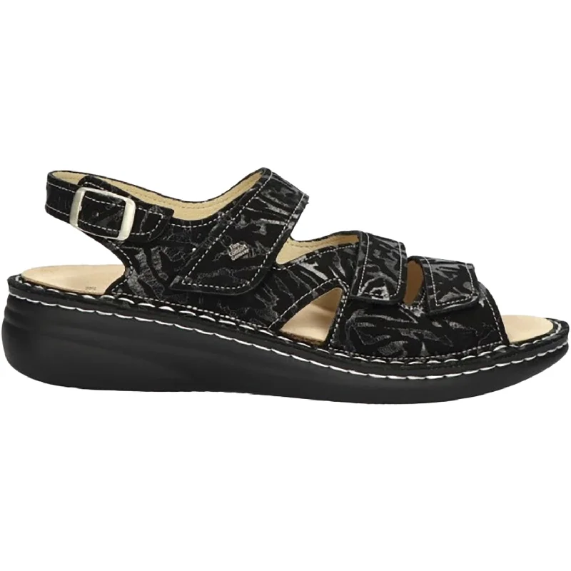 Women's Finn Comfort Praia Finn Mellow Black Delizia Leather