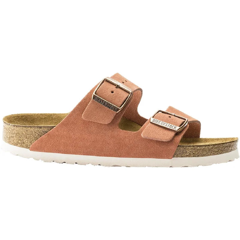 Women's Birkenstock Arizona Soft Footbed Earth Red Suede