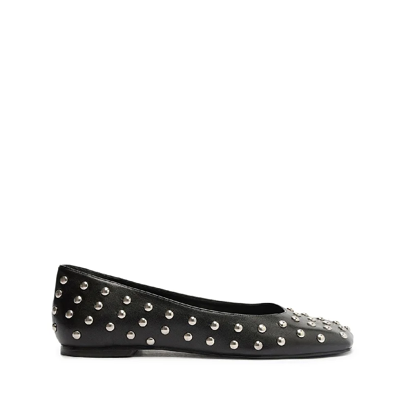 Jaycie Studs Leather Flat