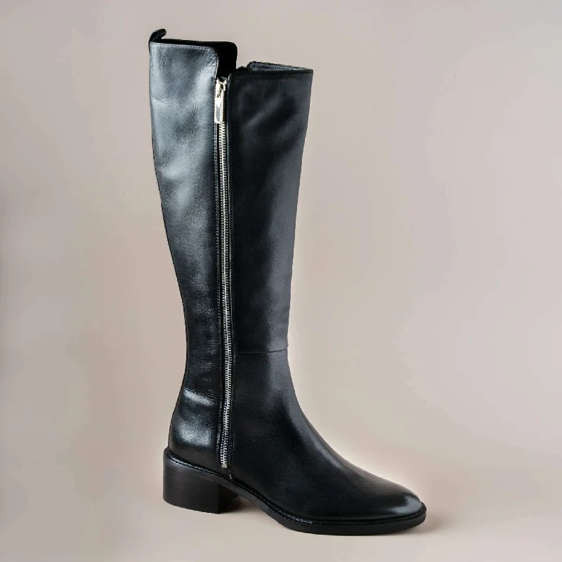 EOS - Kenzi Knee High Boot - Black Leather