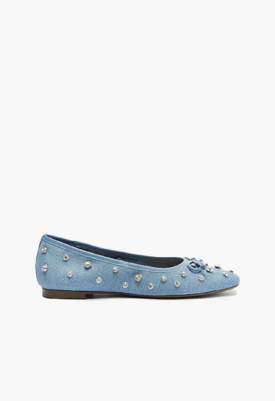 Arissa Shine Denim Flat