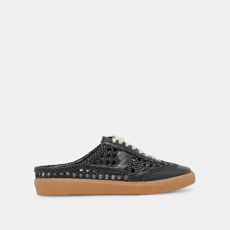 NOTICE SLIDE WOVEN SNEAKERS BLACK WOVEN STELLA