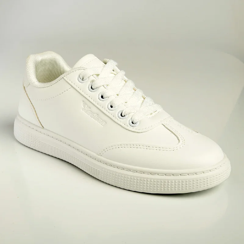 Kadima Wing Tip Sneaker - White Mono