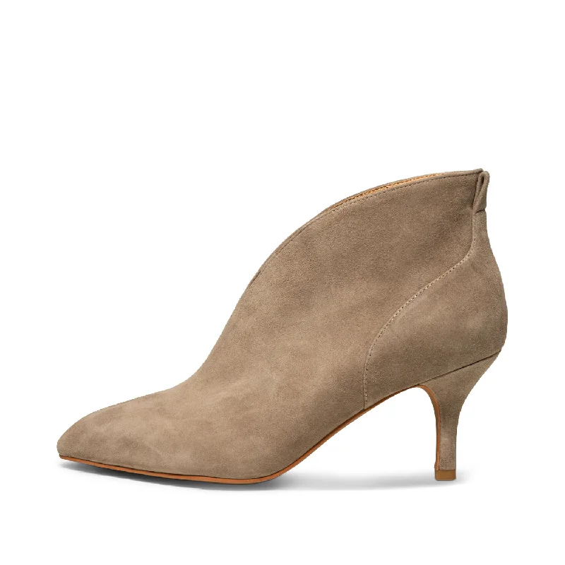 Valentine heel suede - TAUPE