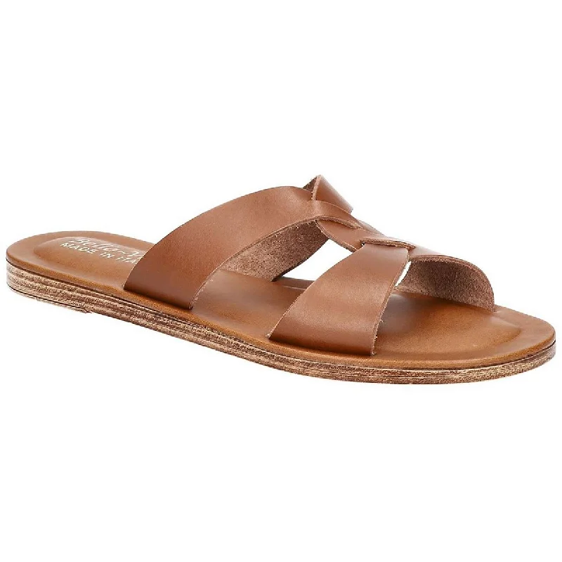 Bella Vita Womens Dov-Italy Leather Slip On Slide Sandals