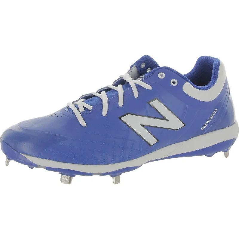 New Balance Mens 4040 Faux Leather Metal Cleats