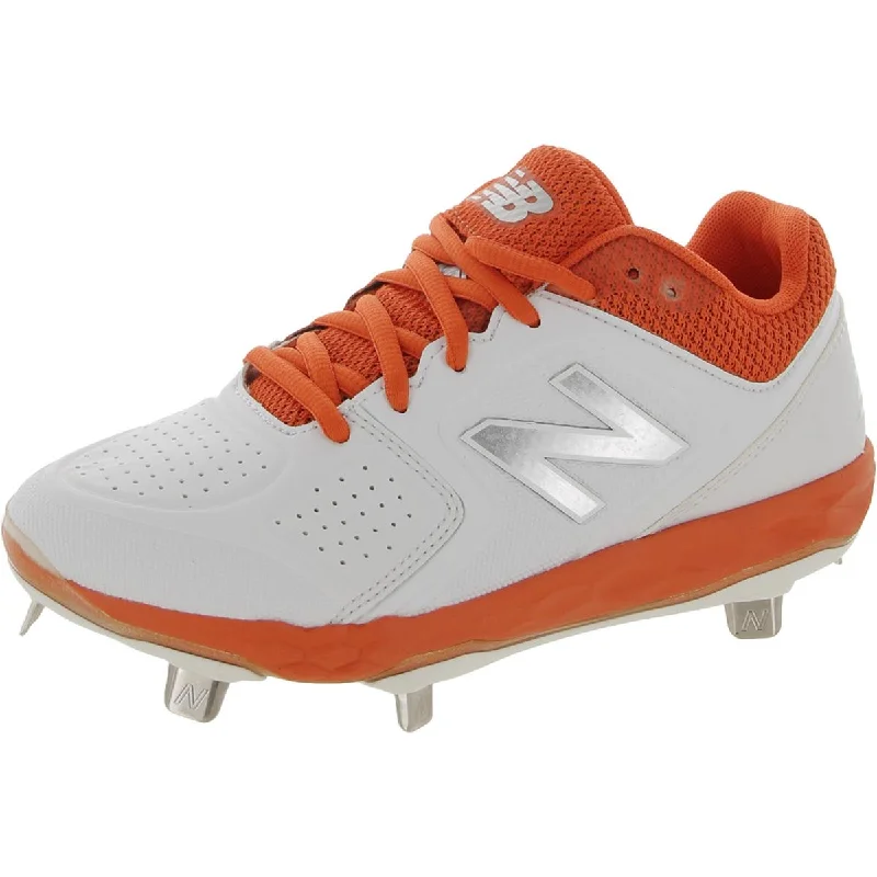 New Balance Womens Velo 1 Faux Leather Metal Cleats