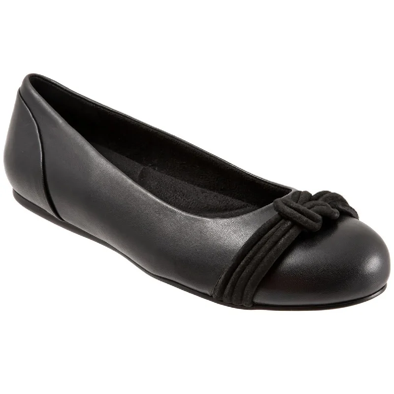 SoftWalk Womens SONOMA KNOT Faux Leather Slip-On Ballet Flats